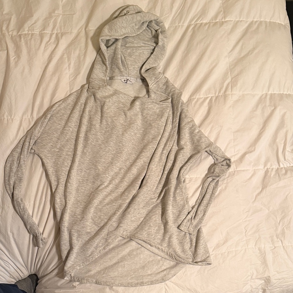 Athleta Men's Light Gray Hooded Sweatshirt